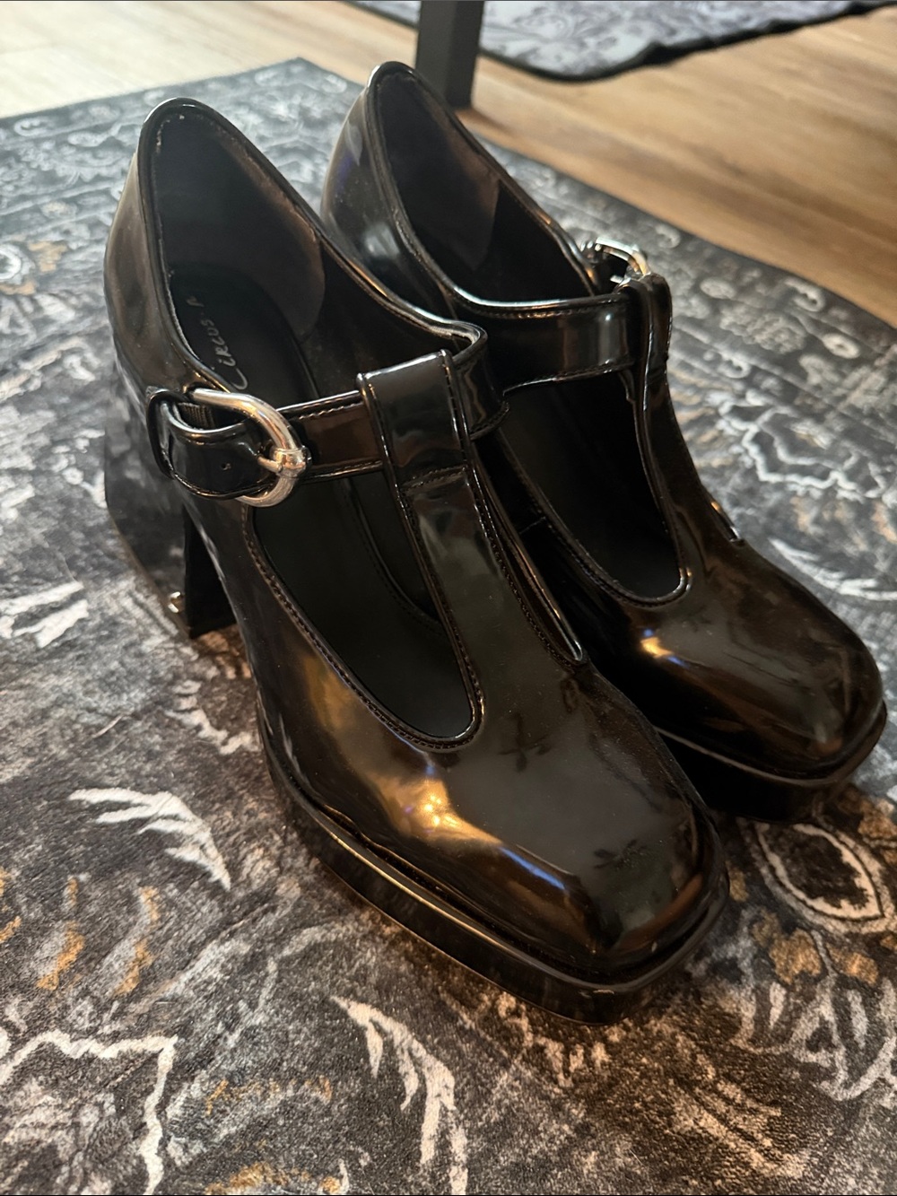 Circus by Sam Edelman Black Patent Mary Jane Platform Pumps